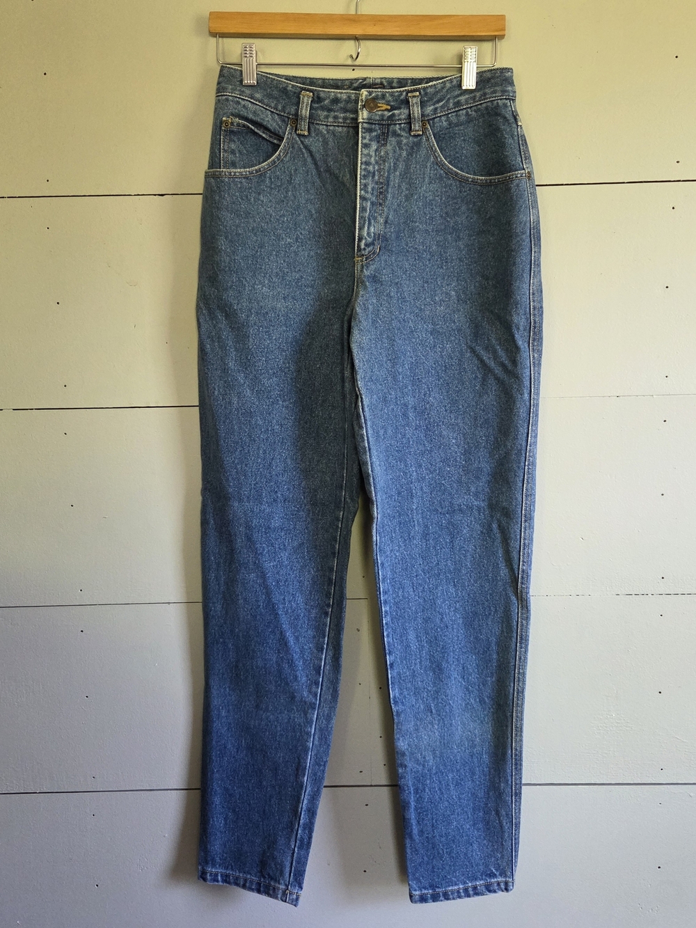 Vintage Lizwear Straight Blue Denim 5-Pocket Zip Button Women Jeans Sz 10